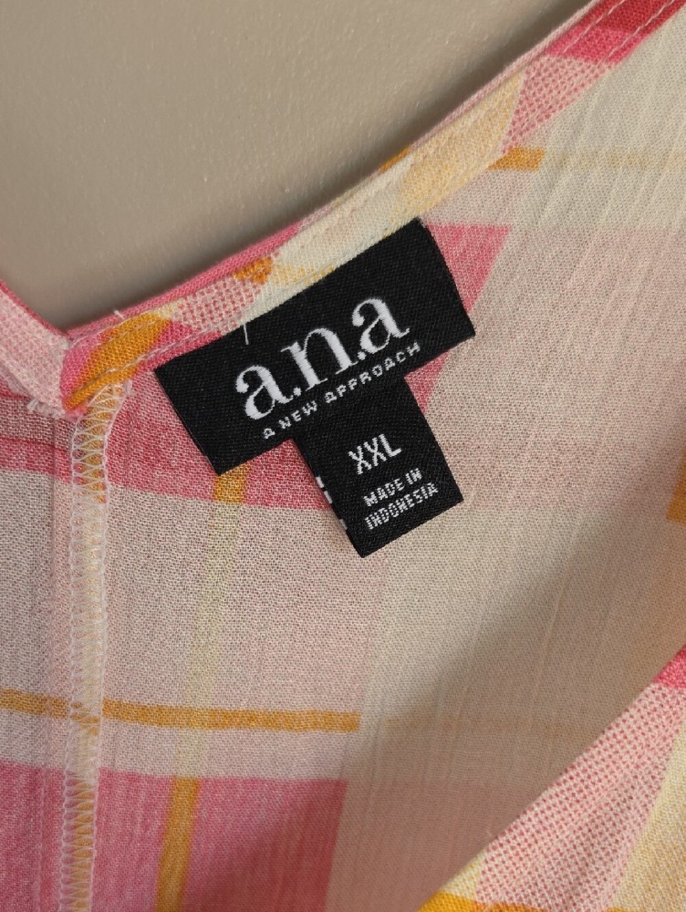 a.n.a Pink Plaid Tie-Strap Tank - Picture 2 of 5